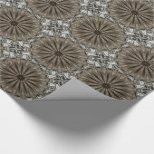 Stijlvol elegant Kaleidoscope Design Brown Grey Cadeaupapier (Hoek)