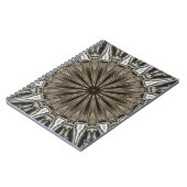 Stijlvol elegant Kaleidoscope Design Brown Grey Notitieboek (Linkerzijde)