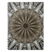 Stijlvol elegant Kaleidoscope Design Brown Grey Notitieboek (Voorkant)