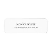 Stijlvol Elegant Klassiek Zwart & Wit Etiket (Voorkant)
