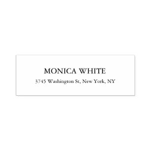 Stijlvol Elegant Klassiek Zwart & Wit Zelfinktende Stempel