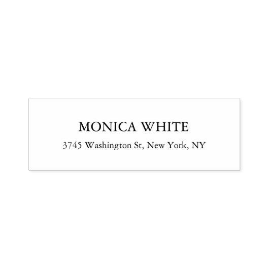 Stijlvol Elegant Klassiek Zwart & Wit Zelfinktende Stempel (Design)