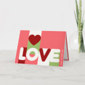 Stijlvol Elegant LOVE Wenskaart Feestdagen Kaart (Voorkant)