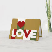 Stijlvol Elegant LOVE Wenskaart Feestdagen Kaart (Voorkant)