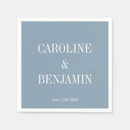 Stijlvol Elegant Modern Dusty Blue Custom Wedding Servet