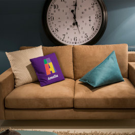 Stijlvol elegant monogram kleurrijke letter kussen