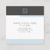 Stijlvol Elegant pasta Chic Square Visitekaartjes (Achterkant)