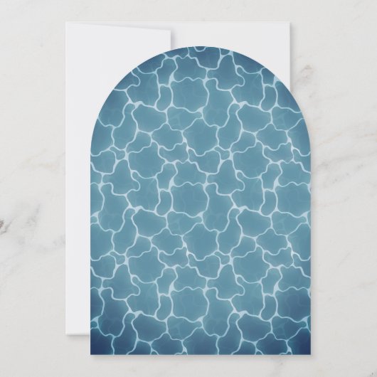 Stijlvol & Elegant Pool Party Verjaardag Kaart (Achterkant)