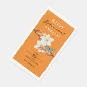 Stijlvol Elegant Retro Sinaasappel Retire Lilly Fl Servet (Hoek)