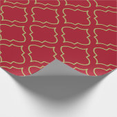 Stijlvol Elegant Rood Inpakpapier (Hoek)