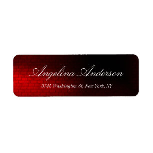 Stijlvol elegant rood wandhandschrift modern etiket