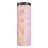 stijlvol, elegant roze marmer thermosbeker (Achterkant)