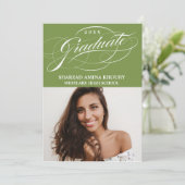 STIJLVOL ELEGANT SCRIPT 2 AFSTUDEREN FEESTUITNODIG KAART (Staand voorkant)