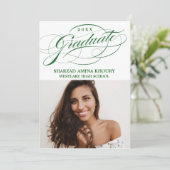 STIJLVOL ELEGANT SCRIPT 2 AFSTUDEREN FEESTUITNODIG KAART (Staand voorkant)