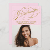 STIJLVOL ELEGANT SCRIPT 2 AFSTUDEREN FEESTUITNODIG KAART (Voorkant / Achterkant)