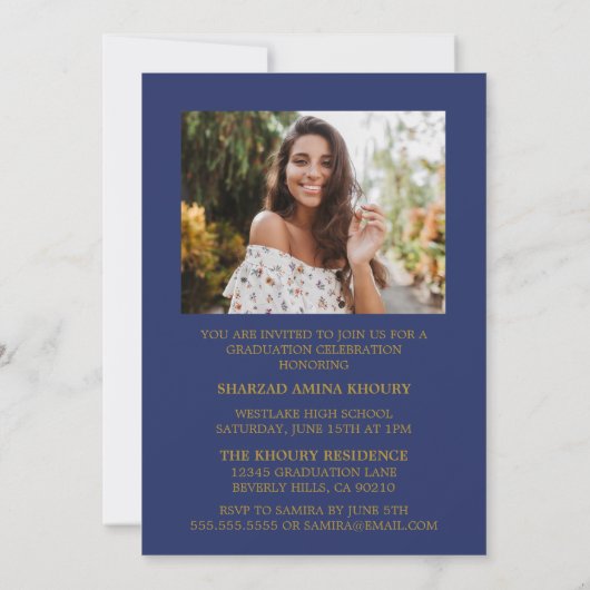 STIJLVOL ELEGANT SCRIPT 2 AFSTUDEREN FEESTUITNODIG KAART (Achterkant)