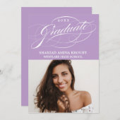 STIJLVOL ELEGANT SCRIPT 2 AFSTUDEREN FEESTUITNODIG KAART (Voorkant / Achterkant)