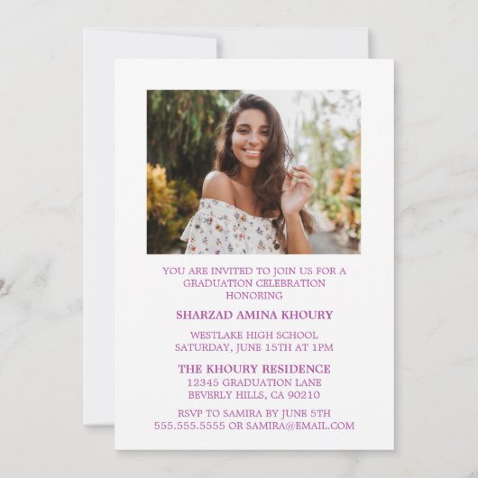 STIJLVOL ELEGANT SCRIPT 2 AFSTUDEREN FEESTUITNODIG KAART (Achterkant)