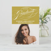 STIJLVOL ELEGANT SCRIPT 2 AFSTUDEREN FEESTUITNODIG KAART (Staand voorkant)