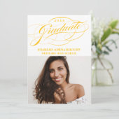 STIJLVOL ELEGANT SCRIPT 2 AFSTUDEREN FEESTUITNODIG KAART (Staand voorkant)