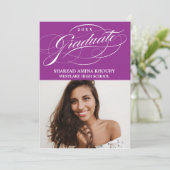 STIJLVOL ELEGANT SCRIPT 2 AFSTUDEREN FEESTUITNODIG KAART (Staand voorkant)