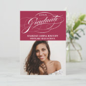 STIJLVOL ELEGANT SCRIPT 2 AFSTUDEREN FEESTUITNODIG KAART (Staand voorkant)