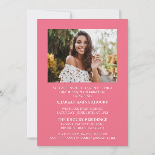 STIJLVOL ELEGANT SCRIPT 2 AFSTUDEREN FEESTUITNODIG KAART (Achterkant)