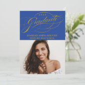 STIJLVOL ELEGANT SCRIPT 2 AFSTUDEREN FEESTUITNODIG KAART (Staand voorkant)