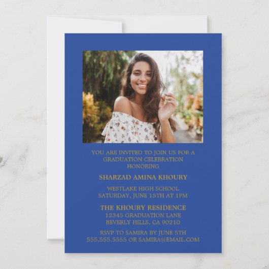 STIJLVOL ELEGANT SCRIPT 2 AFSTUDEREN FEESTUITNODIG KAART (Achterkant)