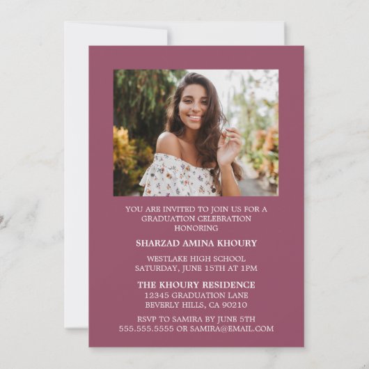 STIJLVOL ELEGANT SCRIPT 2 AFSTUDEREN FEESTUITNODIG KAART (Achterkant)