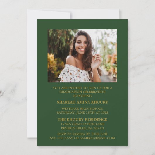 STIJLVOL ELEGANT SCRIPT 2 AFSTUDEREN FEESTUITNODIG KAART (Achterkant)