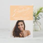 STIJLVOL ELEGANT SCRIPT 2 AFSTUDEREN FEESTUITNODIG KAART (Staand voorkant)
