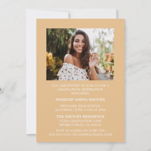 STIJLVOL ELEGANT SCRIPT 2 AFSTUDEREN FEESTUITNODIG KAART (Achterkant)