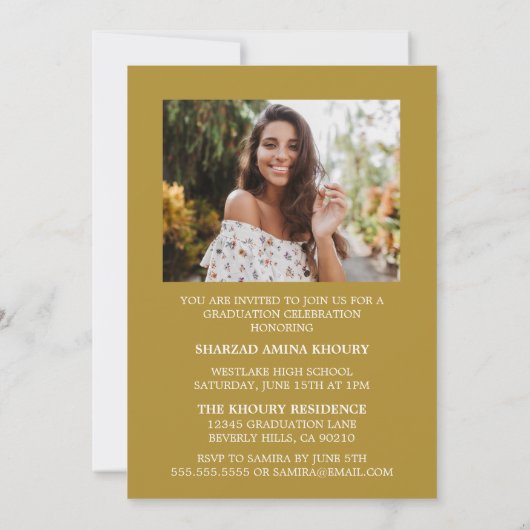 STIJLVOL ELEGANT SCRIPT 2 AFSTUDEREN FEESTUITNODIG KAART (Achterkant)