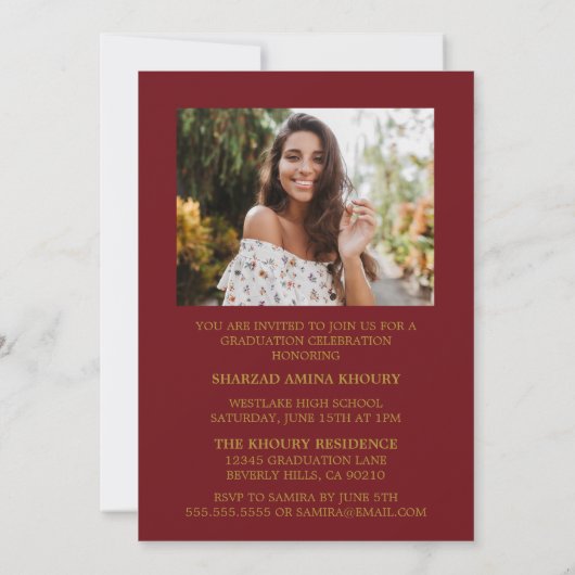 STIJLVOL ELEGANT SCRIPT 2 AFSTUDEREN FEESTUITNODIG KAART (Achterkant)