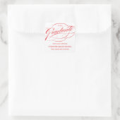 STIJLVOL ELEGANT SCRIPT AFSTUDEREN DANK U STICKER (Tas)