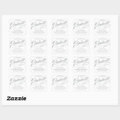 STIJLVOL ELEGANT SCRIPT AFSTUDEREN DANK U STICKER (Vel)
