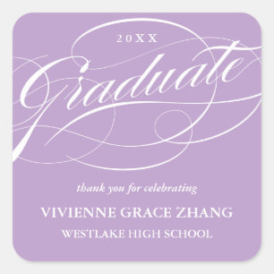STIJLVOL ELEGANT SCRIPT AFSTUDEREN DANK U STICKER