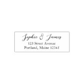 Stijlvol Elegant Script Couple Name Return Address Zelfinktende Stempel (Design)