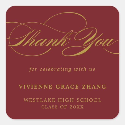 STIJLVOL ELEGANT SCRIPT DANK U STICKER (Voorkant)