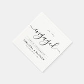 Stijlvol Elegant Script Engagement Party Servet (Hoek)
