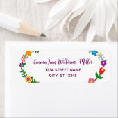 Stijlvol elegant Script Flowers Floral modern Labe Etiket (Insitu)