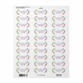 Stijlvol elegant Script Flowers Floral modern Labe Etiket (Full Sheet)