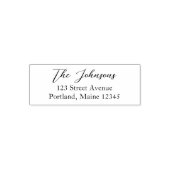 Stijlvol Elegant Script Last Name Return-adres Zelfinktende Stempel (Design)