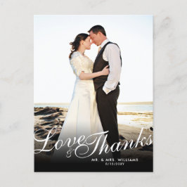 Stijlvol Elegant Script Modern Love Bedankt Briefk Briefkaart