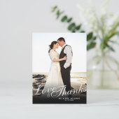 Stijlvol Elegant Script Modern Love Bedankt Briefk Briefkaart (Staand voorkant)