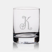 Stijlvol Elegant Scroll Monogram Initiaal K