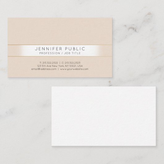 Stijlvol elegant Trend Design Modern Professional Visitekaartje (Voorkant / Achterkant)