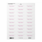 Stijlvol Elegant Vrouwelijk Roze Modern Wit Etiket (Full Sheet)