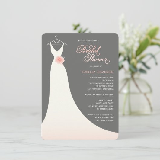 Stijlvol Elegant Wedding Gown Pink Vrijgezellenfee Kaart (Staand voorkant)